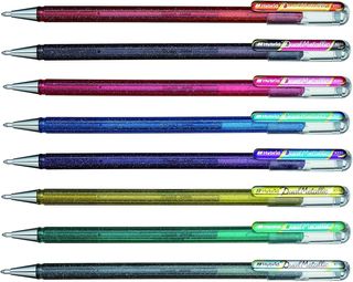 ✨ - Pentel bolígrafos roller gel purpurina