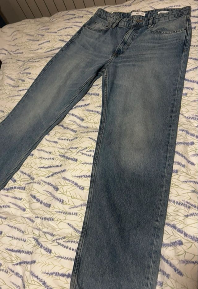 Vaqueros Mango Straight Fit Hombre Azul