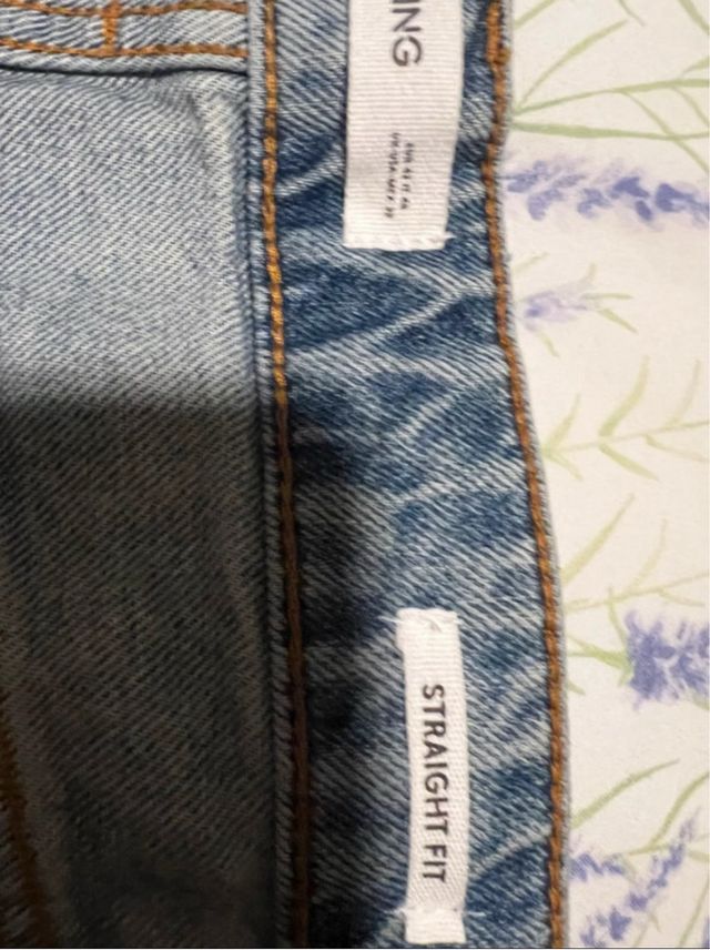 Vaqueros Mango Straight Fit Hombre Azul