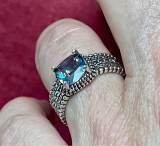Anillo Plata 925 con Piedra Multicolor