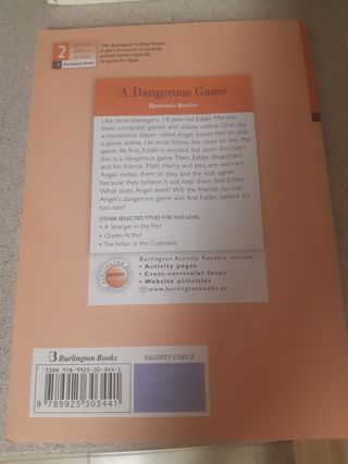 A Dangerous Game 2ºeso. Activity Readers 2019
