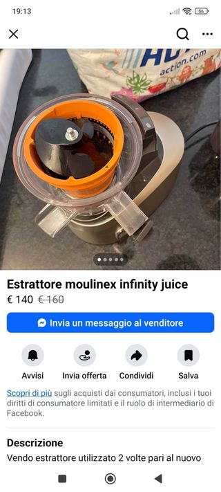 Estrattore Moulinex Infinity Juice