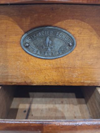 Molinillo de café antiguo madera y metal