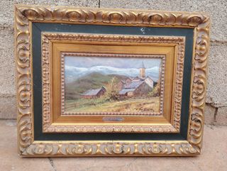 Cuadro Firmado Paisaje Montañoso