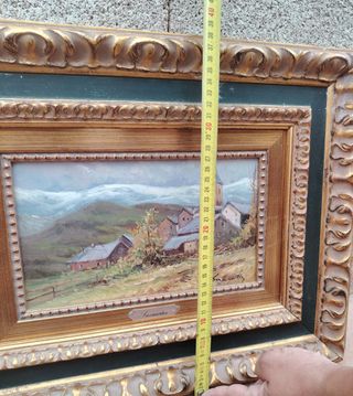 Cuadro Firmado Paisaje Montañoso
