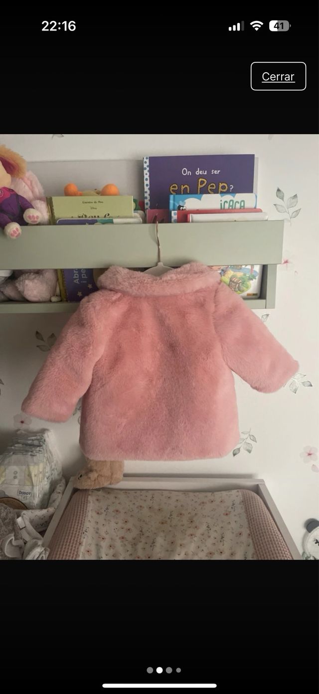 Abrigo rosa pelo coconut 9-12 meses