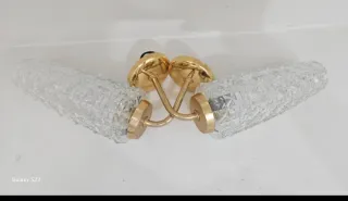 Applique vintage anni 60  ottone e vetro