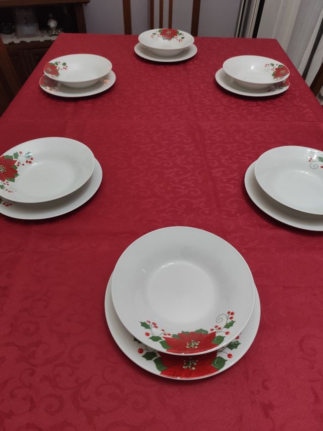 Set Servizio piatti ceramica 12 pezzi dà 6 persone