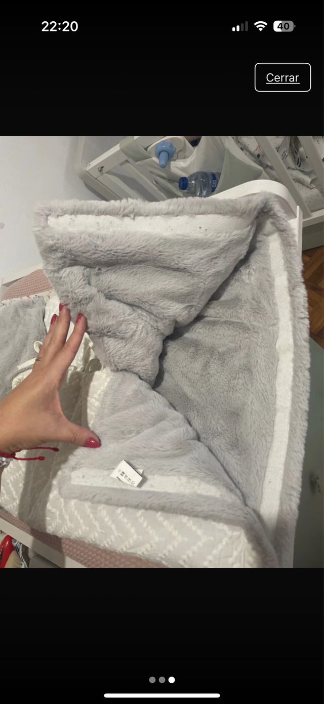 Saco bebé convertible en manta gris