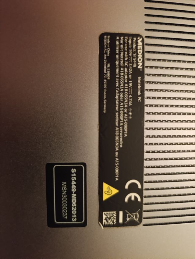 MEDION S15449 - MD 62013 15.6 GB DDR4