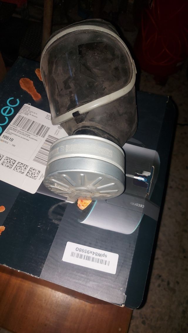 Traje ignífugo y mascarilla respiración 1966