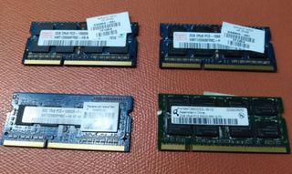 6 Módulos RAM Samsung y Hynix DDR3 y DDR2