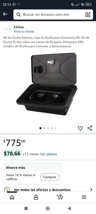 Caja ducha autocaravana Camper móvil feria