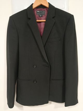 Americana ASOS DESIGN Negra Doble Botonadura