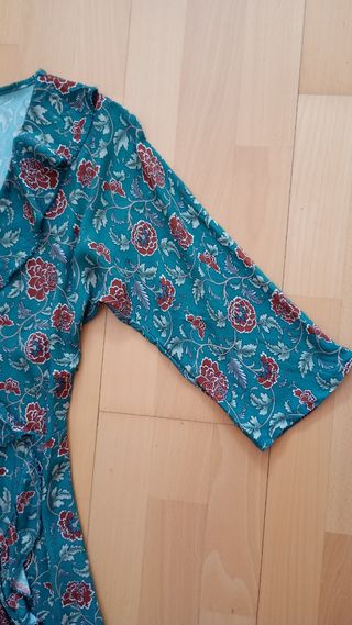 Vestido Hug&Clau verde estampado floral