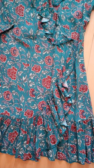 Vestido Hug&Clau verde estampado floral