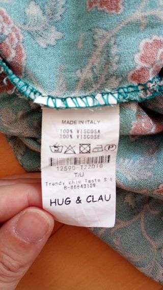 Vestido Hug&Clau verde estampado floral