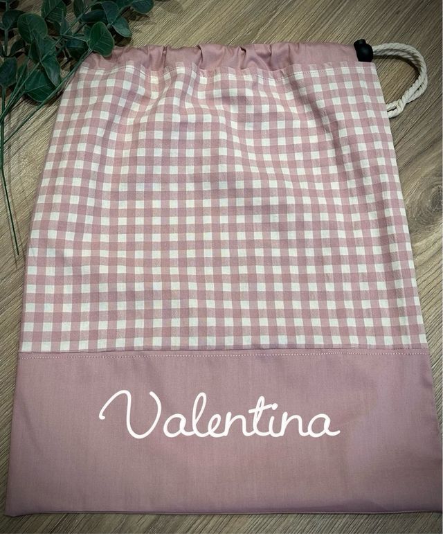 Saquito de tela hecho a mano