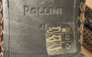 Mocassini Pollini Blu Tessuto e Pelle