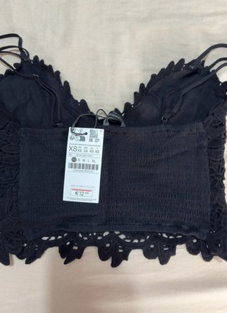 Top negro Stradivarius talla XS