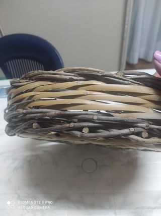 Cestino in vimini vintage