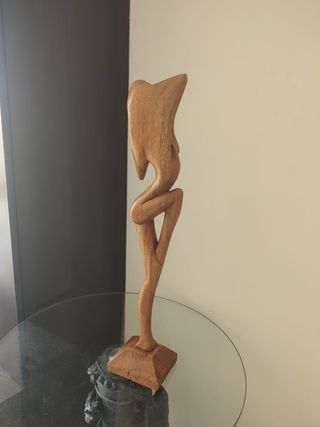 Figura Abstracta Femenina Madera Decorativa
