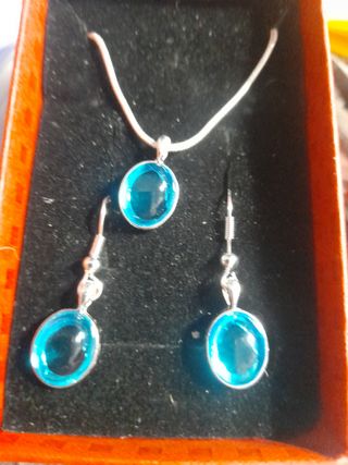 RESERVADO PARA MALENA Conjunto Plata 925 tres pie