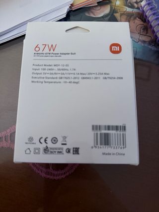 Cargador Xiaomi Original 67W