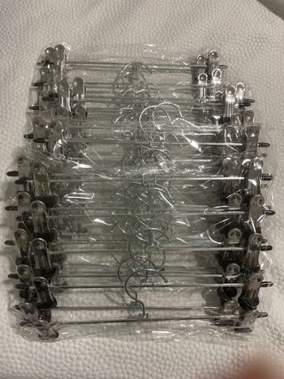50 Perchas Pinza Metálicas Nuevas