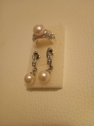 Conjunto Plata y Perla Natural