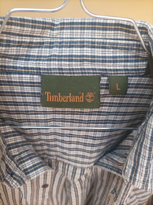 Camicia Timberland a quadri blu e bianchi taglia L