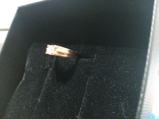 Anillo de oro rosa con diamante 1 kilate