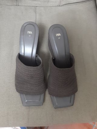 Cuñas Zara Marrón Chocolate Talla 41