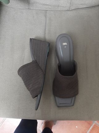 Cuñas Zara Marrón Chocolate Talla 41