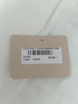 Colcha y chichonera cuna con diseño de ciervo