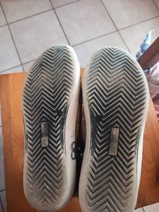 Scarpe donna sneakers alte marroni/oro Gold & Gold