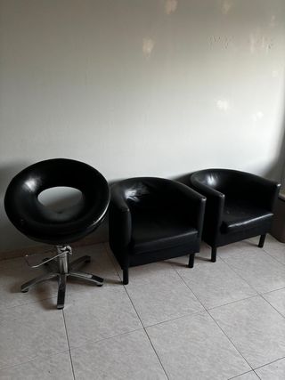 Sofás de peluquería negros