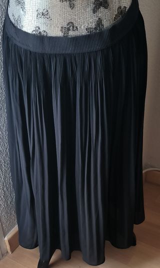 Falda plisada negra H&M
