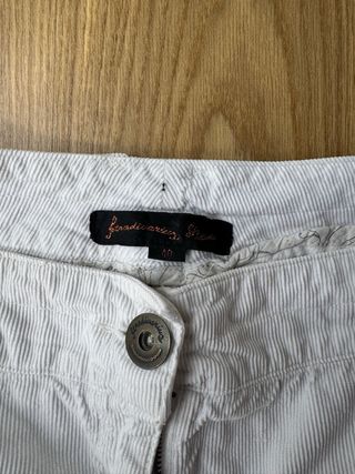 Falda pana blanca Stradivarius