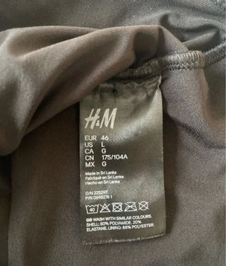 Bañador H&M Negro Talla 46