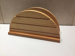 Servilletero de madera natural