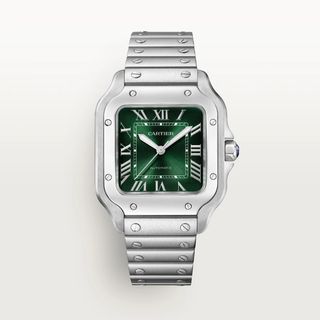 Cartier Santos Mediano WSSA0061 Esfera Verde