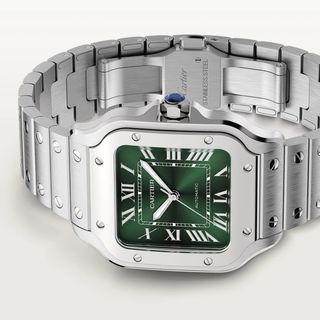 Cartier Santos Mediano WSSA0061 Esfera Verde
