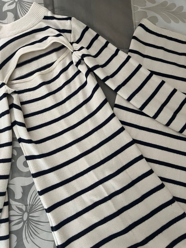 Vestido de punto rayas