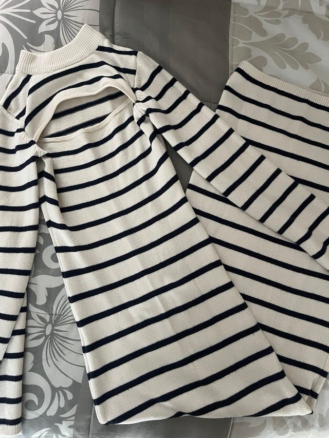 Vestido de punto rayas