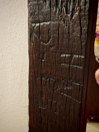 Hermoso Perchero y Espejo artesano años 80 vintage