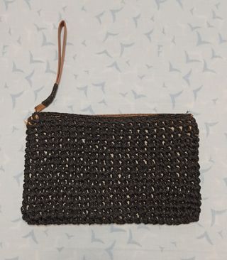 Parfois - Bolso cartera de mano rafia bicolor