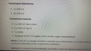 PC Gaming con luces LED.