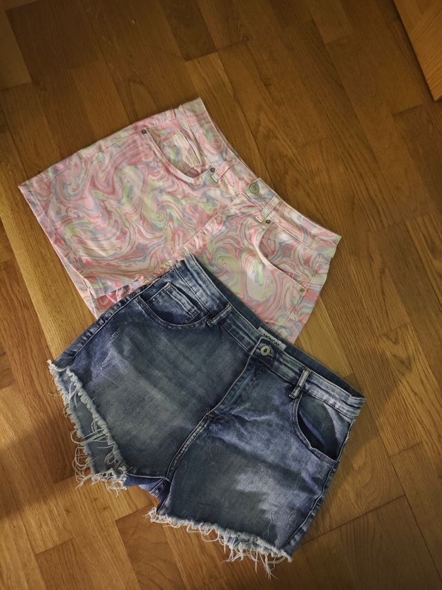 Confezione da 2 pantaloncini in denim