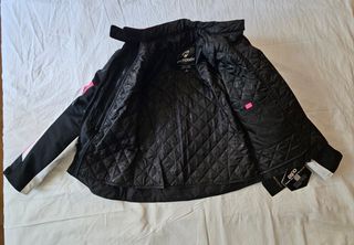Chaqueta Moto Mujer Negra y Rosa